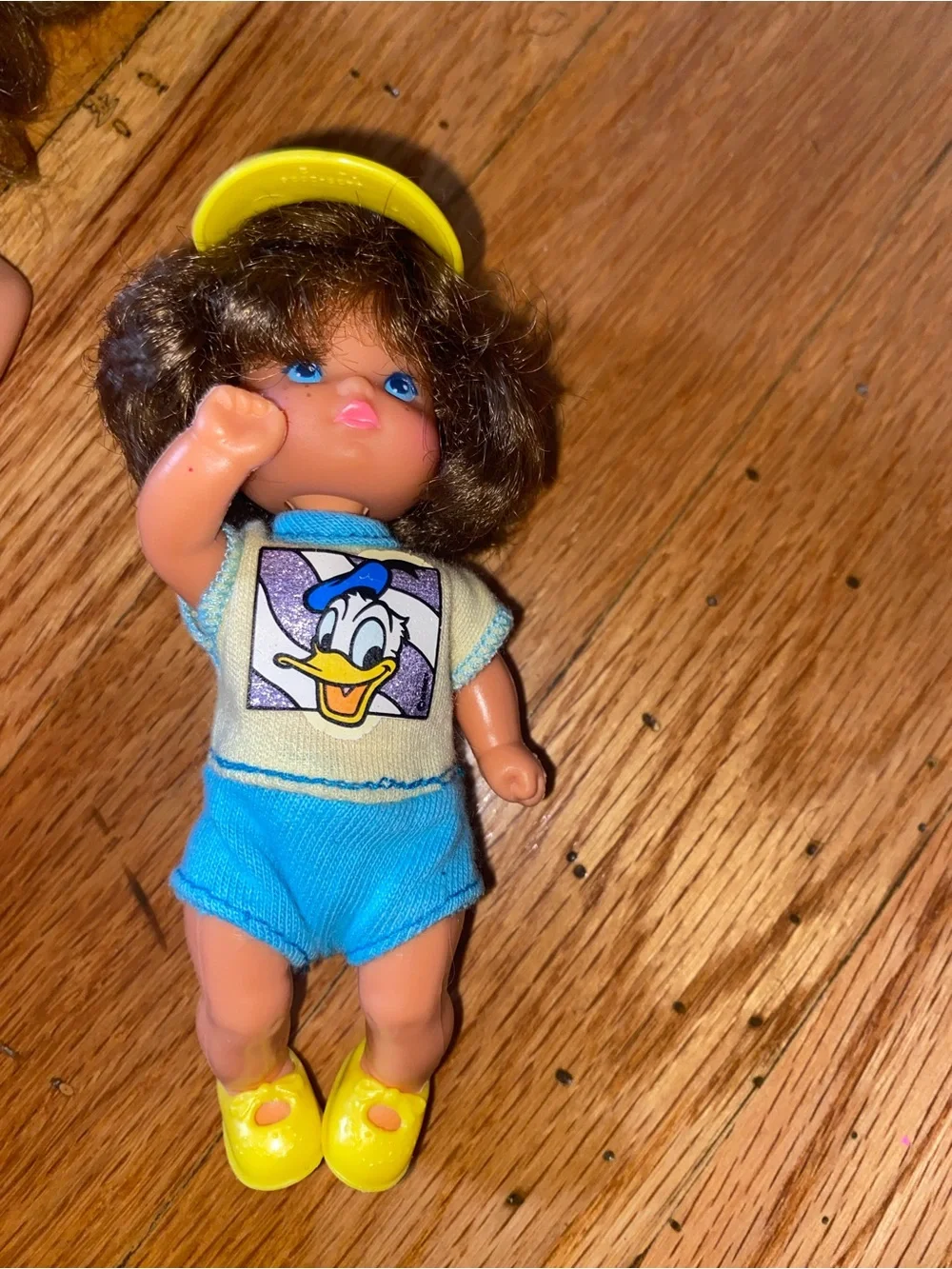 Vintage Disney land Barbies and baby Dolls Set in Pink, Yellow & Blue Playwear
